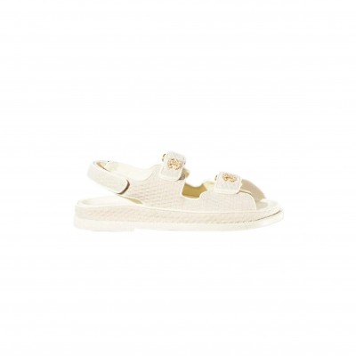 CHANEL SANDALS KNITWEAR IVORY G35927 X56555 0N578